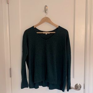 Loft Hunter Green V-Neck Sweater